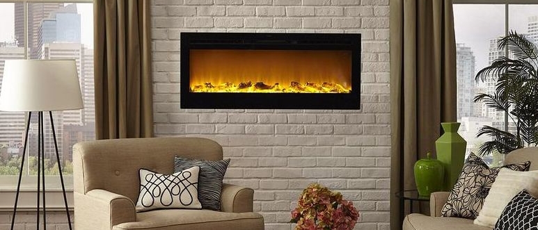 Touchstone Sideline 50 Inch Electric, Touchstone 80004 Sideline In Wall Recessed Electric Fireplace