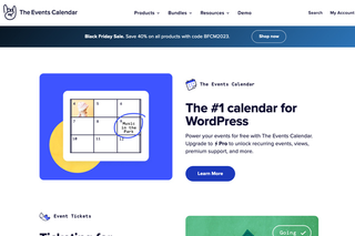 The events calendar landing page