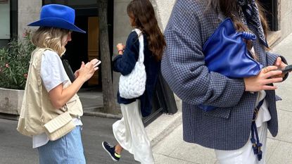 Collage of street style photography of Madrid women.