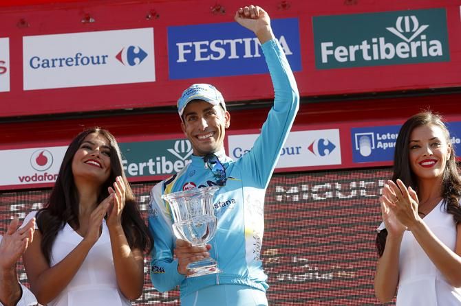 Fabio Aru (Astana) wins the Vuelta a Espana stage 11