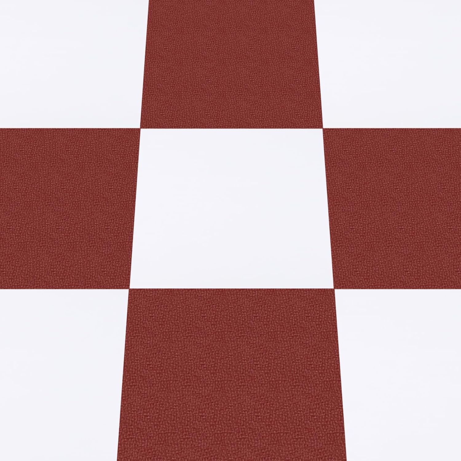 Self Adhesive Floor Tile Vinyl Flooring Peel and Stick Floor Tiles Vinyl Flooring Planks for Kitchen Living Room and Bathroom Planks Waterproof Red and White 30x30cm 10pcs