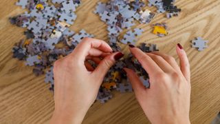 Person doing a jigsaw