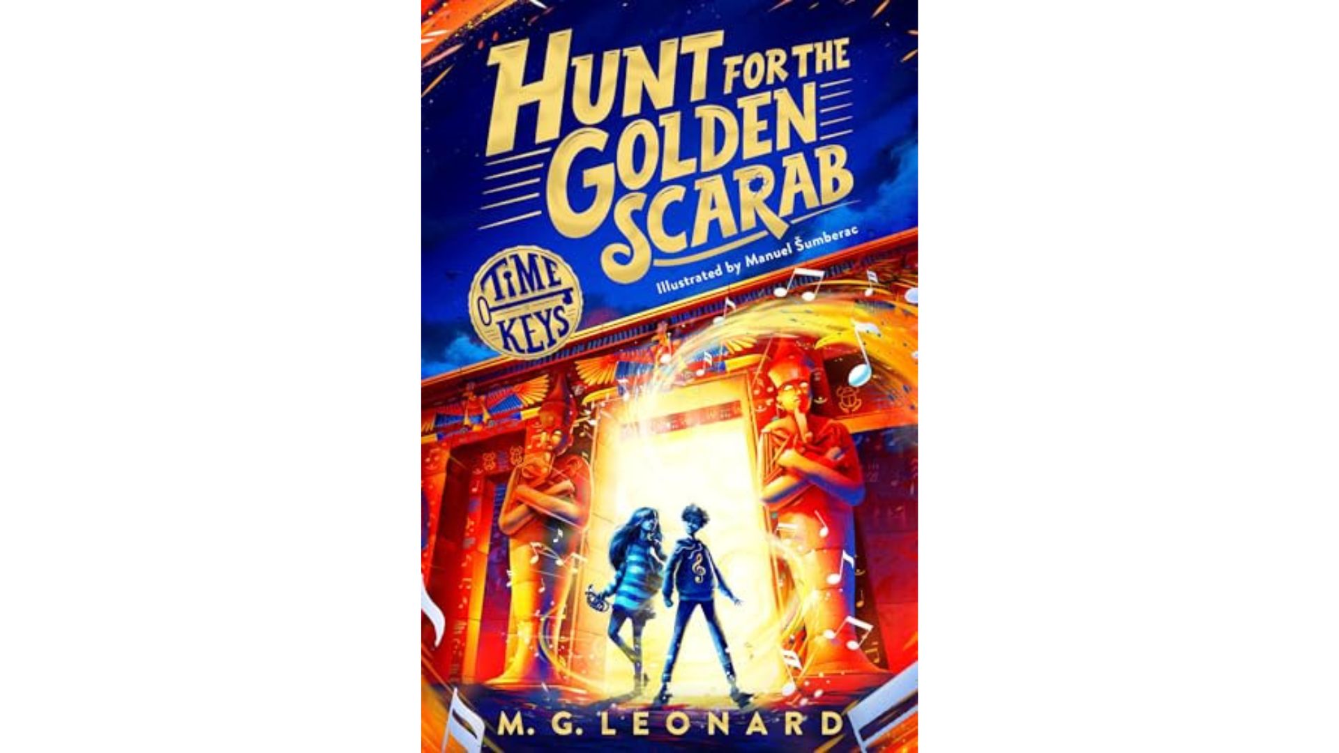 The front cover of Hunt for the Golden Scarab by Maya Leonard