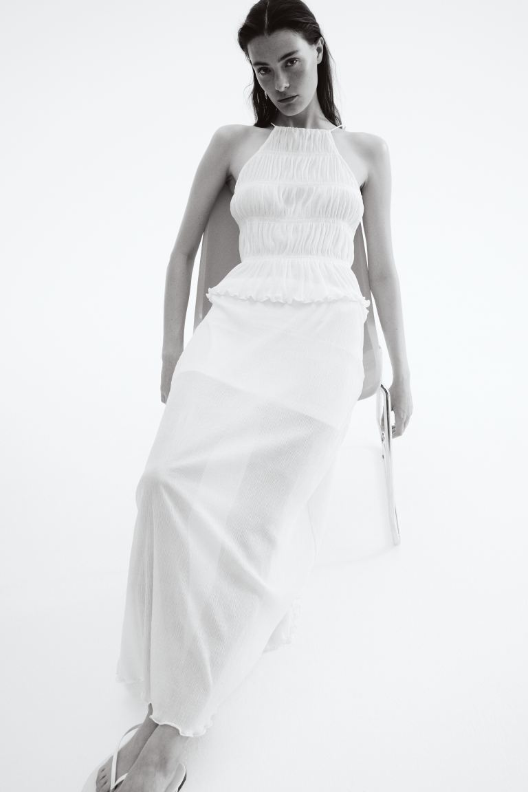 Plissé Maxi Skirt