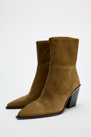 Split Suede Ankle Boots