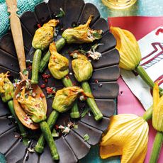 Spicy Crab Courgette Flowers.