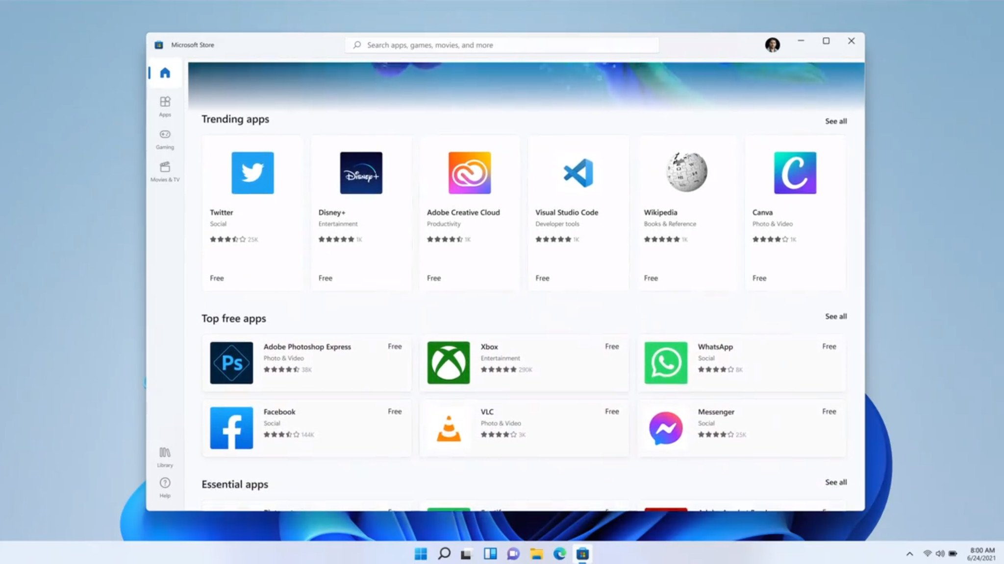Microsoft Store on Windows to allow third-party storefront apps