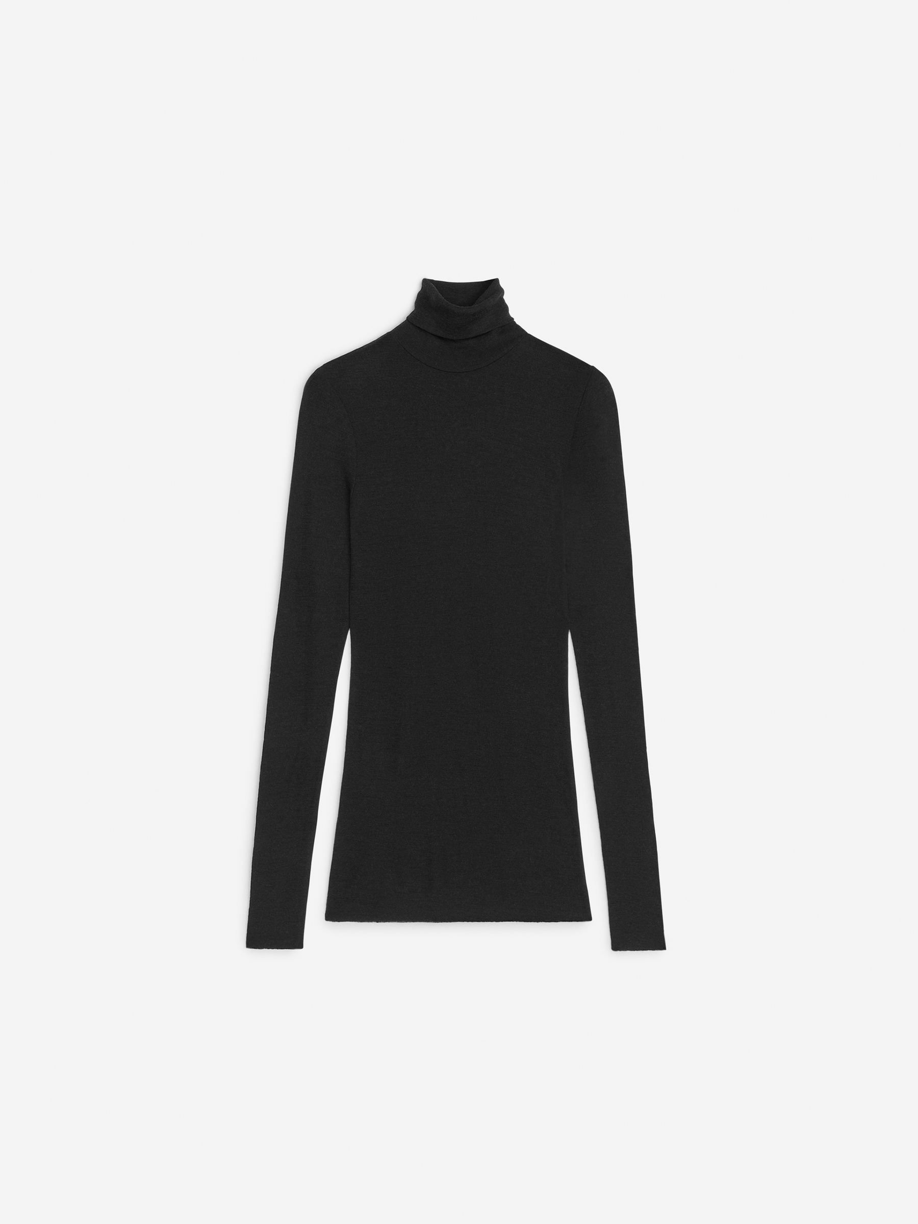 Sheer Merino Wool Roll-Neck – Black – Women – Arket Gb