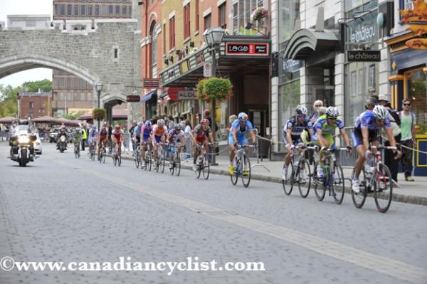 The race was single file on the last lap.