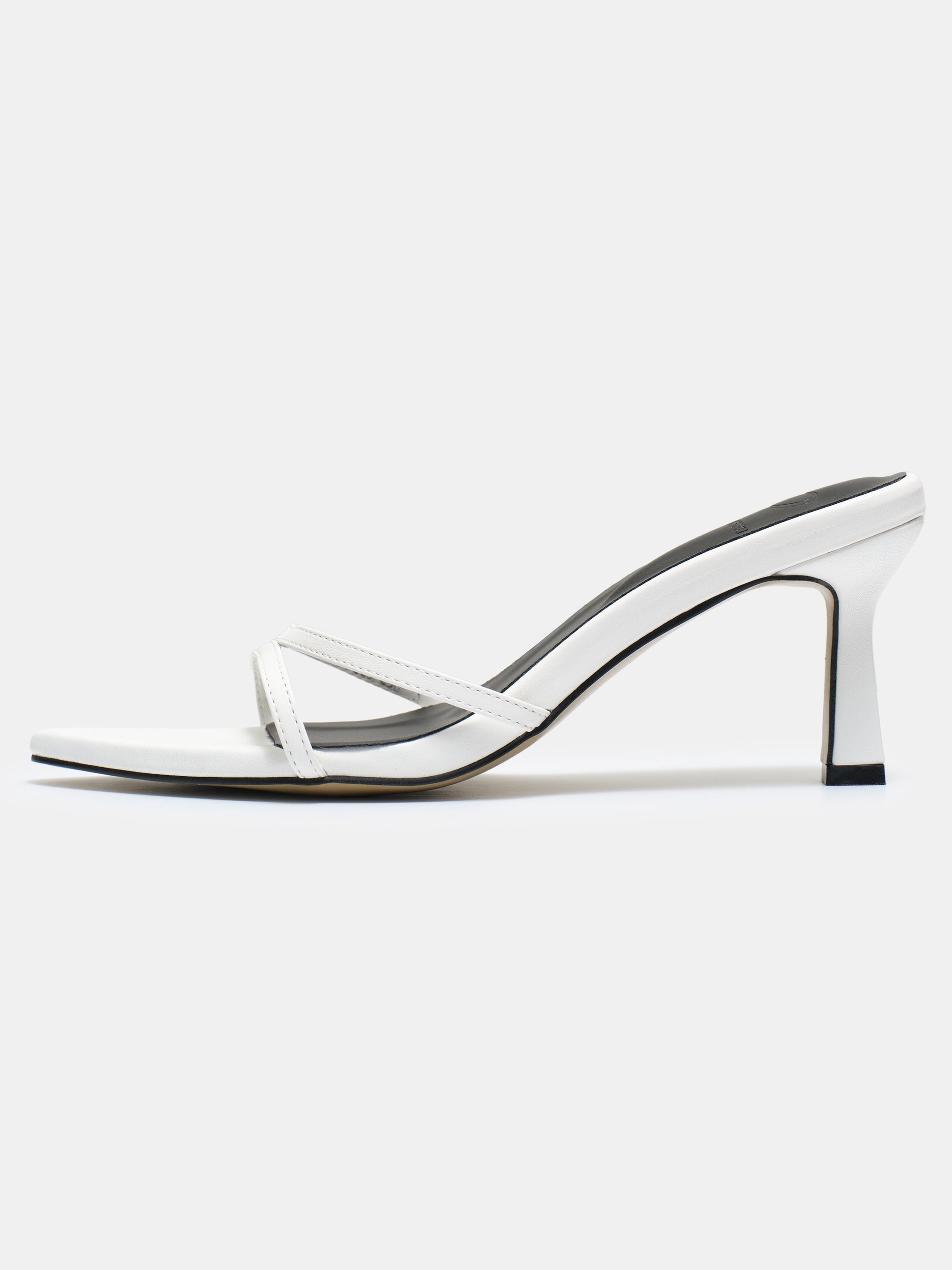 Stiletto Heeled Mules, White