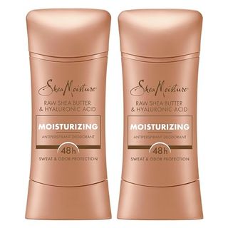 Sheamoisture Antiperspirant Deodorant Stick Moisturizing Raw Shea Butter & Hyaluronic Acid 2 Count for 48hr Sweat & Odor Protection With No Parabens & No Mineral Oil 2.6 Oz