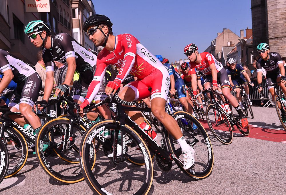 Nacer Bouhanni in the bunch during Nokere Koerse