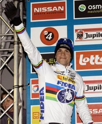 Zdenek Stybar (Telenet - Fidea) finished on the podium in Diegem in his first race back following a knee injury.