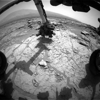 Curiosity's Drill in Place for Load Testing Before Drilling