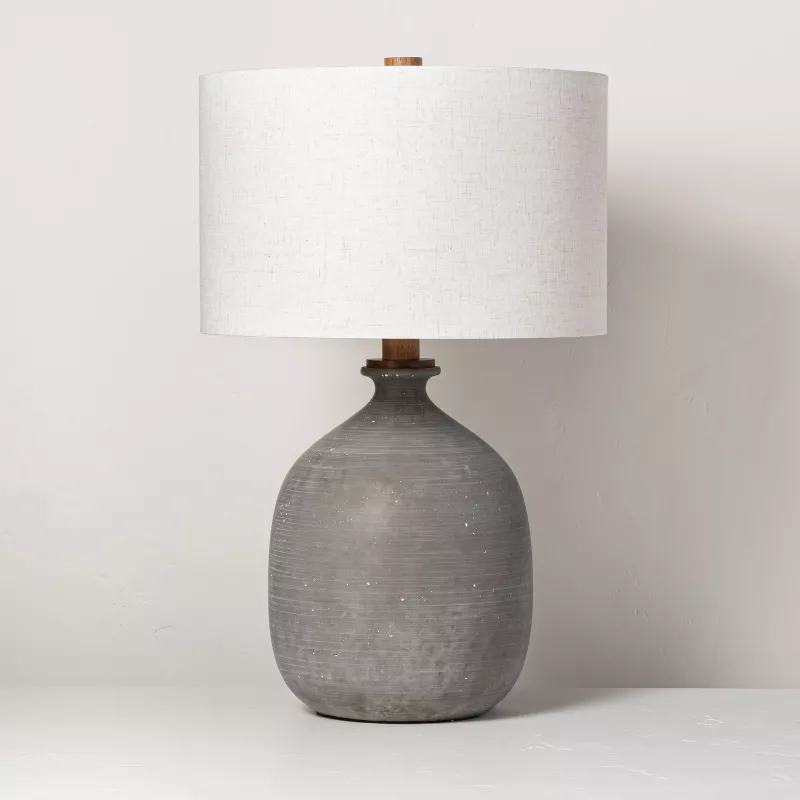 Resin Table Lamp Gray (includes Led Light Bulb) - Hearth &amp;amp; Hand&amp;trade; With Magnolia