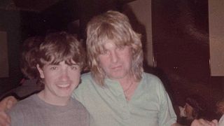 Ozzy Osbourne with his arm around the young Stephen Rea