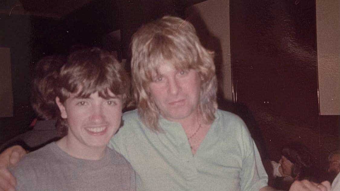 Ozzy Osbourne with his arm around the young Stephen Rea