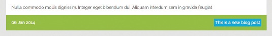 You can use the {{date}} helper to output the blog published date and use the format option to control the date format