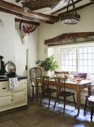 Christmas preparations in a farmhouse kitchen