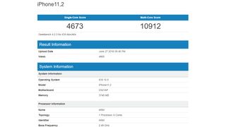 This could be the iPhone XI or iPhone XI Plus. Credit: Geekbench