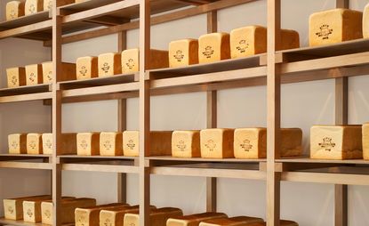 White loaves displayed in the latest Whitelier bakery