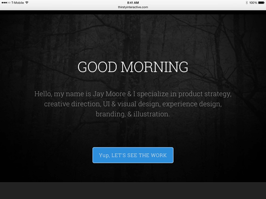 Jay Moore's portfolio (http://www.thirstyinteractive.com)