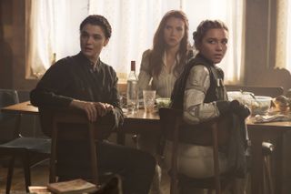 metadata.caption_abstract:"(L-R): Melina (Rachel Weisz), Black Widow/Natasha Romanoff (Scarlett Johansson) and Yelena (Florence Pugh) in Marvel Studios' BLACK WIDOW, in theaters and on Disney+ with Premier Access. Photo by Jay Maidment. ©Marvel Studios 2021. All Rights Reserved."