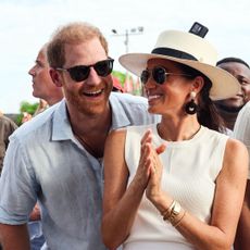 Prince Harry and Meghan Markle on tour in Columbia