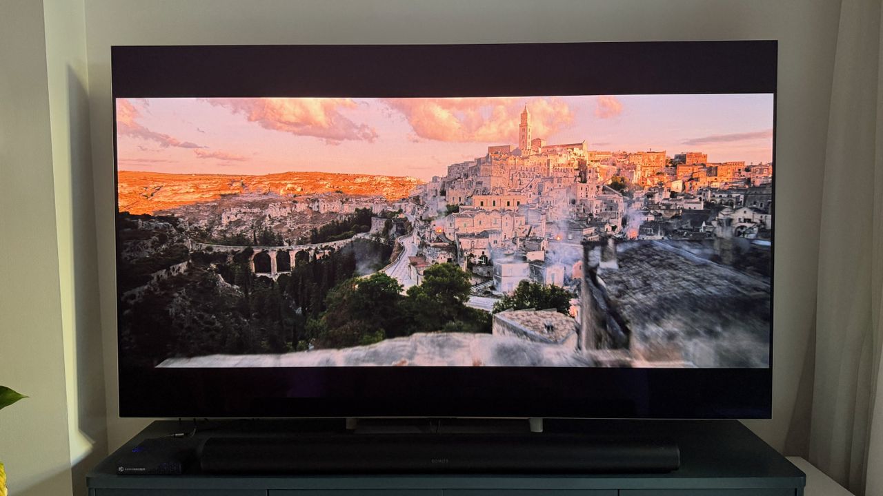 A scene from No Time To Die played via the Kaleidescape Strato E.