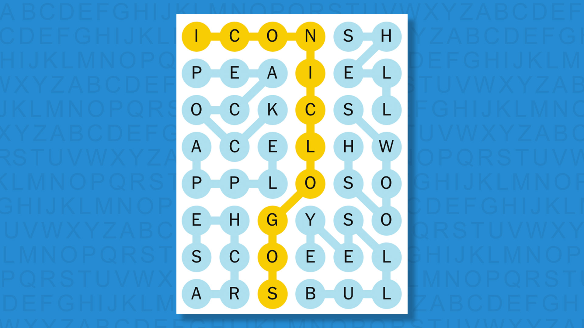 NYT Strands answers for game 587 on a blue background