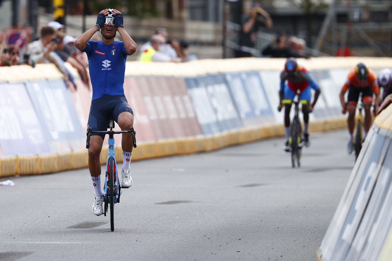 2021 UCI Road World Championships Flanders Men Under 23 Road Race - Antwerp - Leuven 161,1 km - 24/09/2021 - Filippo Baroncini (ITA) - photo Luca Bettini/BettiniPhoto&Acirc;&copy;2021