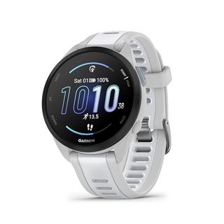 Garmin Forerunner 165, Easy to Use Lightweight Gps Running Smartwatch, Amoled Touchscreen, Advanced Training, Insights and Features, Safety and Tracking Features, Up to 11 Days Battery Life, White