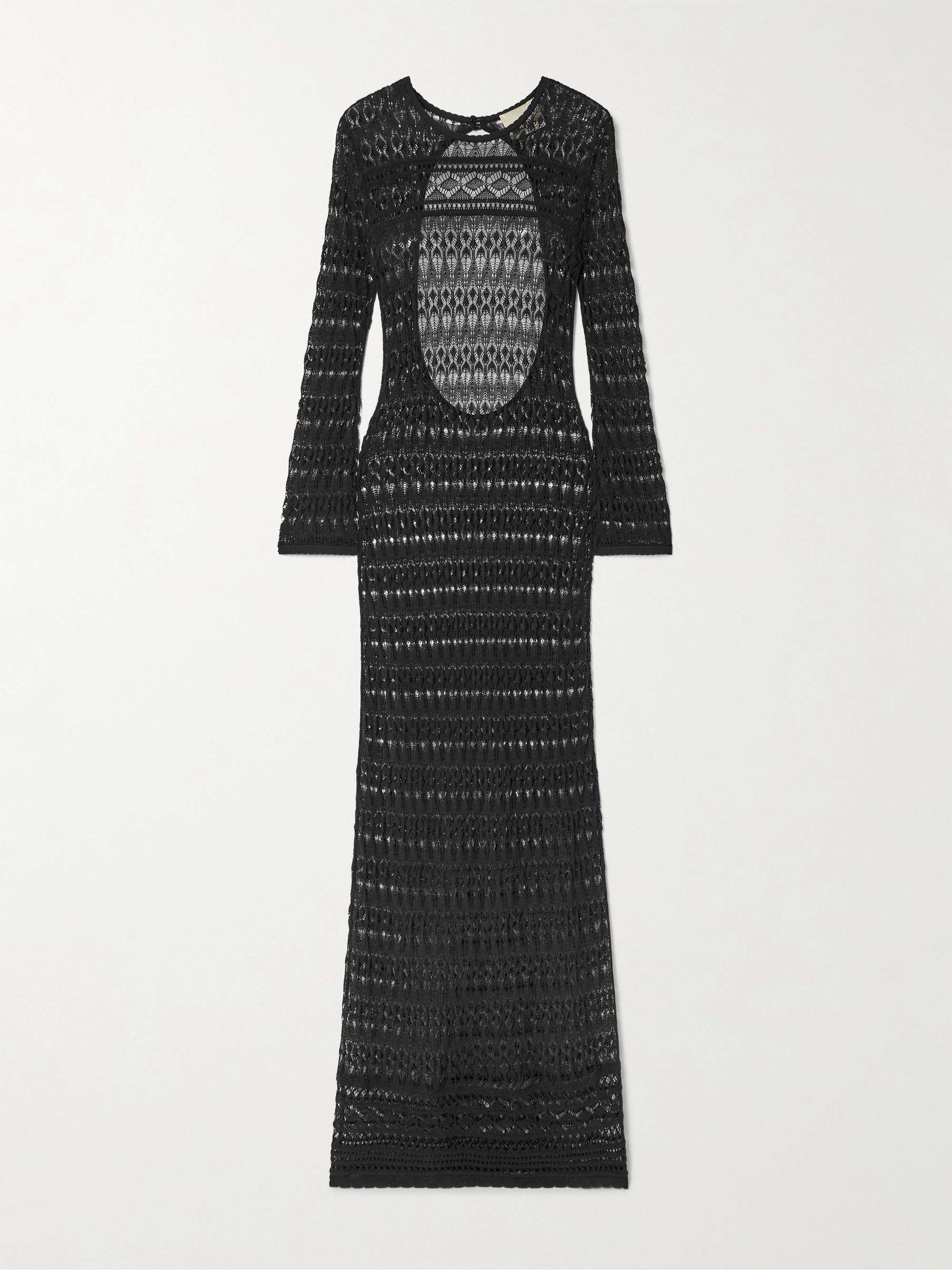 Paloma Open-Back Crocheted Cotton-Blend Maxi Dress
