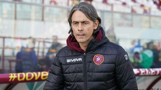 Filippo Inzaghi, manager of Reggina 1914, looks on during the Serie B match between Reggina 1914 and Pisa at the Stadio Oreste Granillo on February 11, 2023 in Reggio Calabria, Italy.