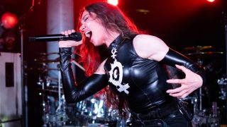 Lauren Hart of Arch Enemy onstage in 2026