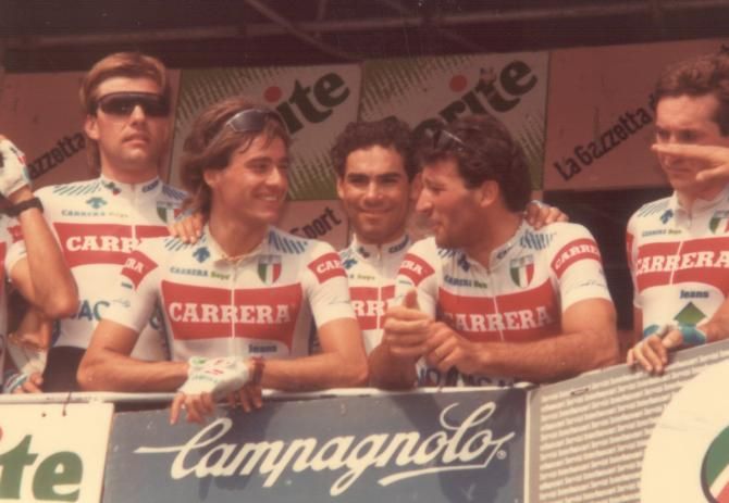 Early in the Giro d'Italia everyone seemed happy in the Carrera team