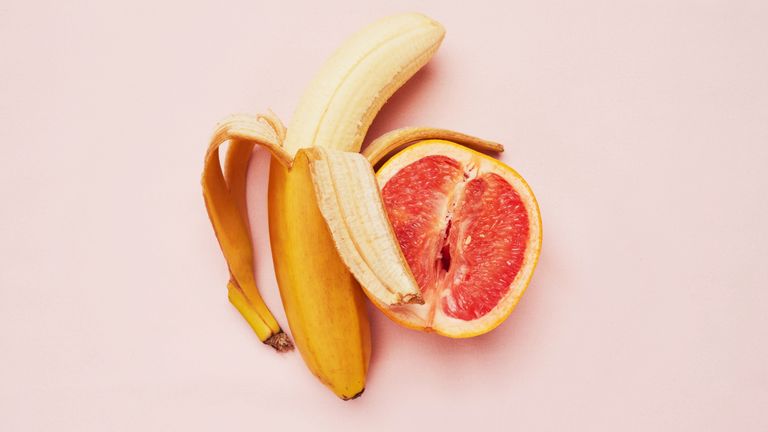 banana and grapefruit