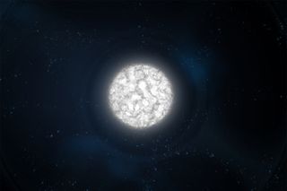 White dwarfs are tightly compressed balls of glowing gas left after some stars die.