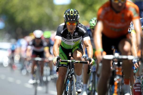Robbie McEwen was looking focused on the sprinters' course.