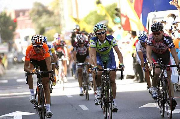 Sammy Sanchez rolls home with the group of favourites