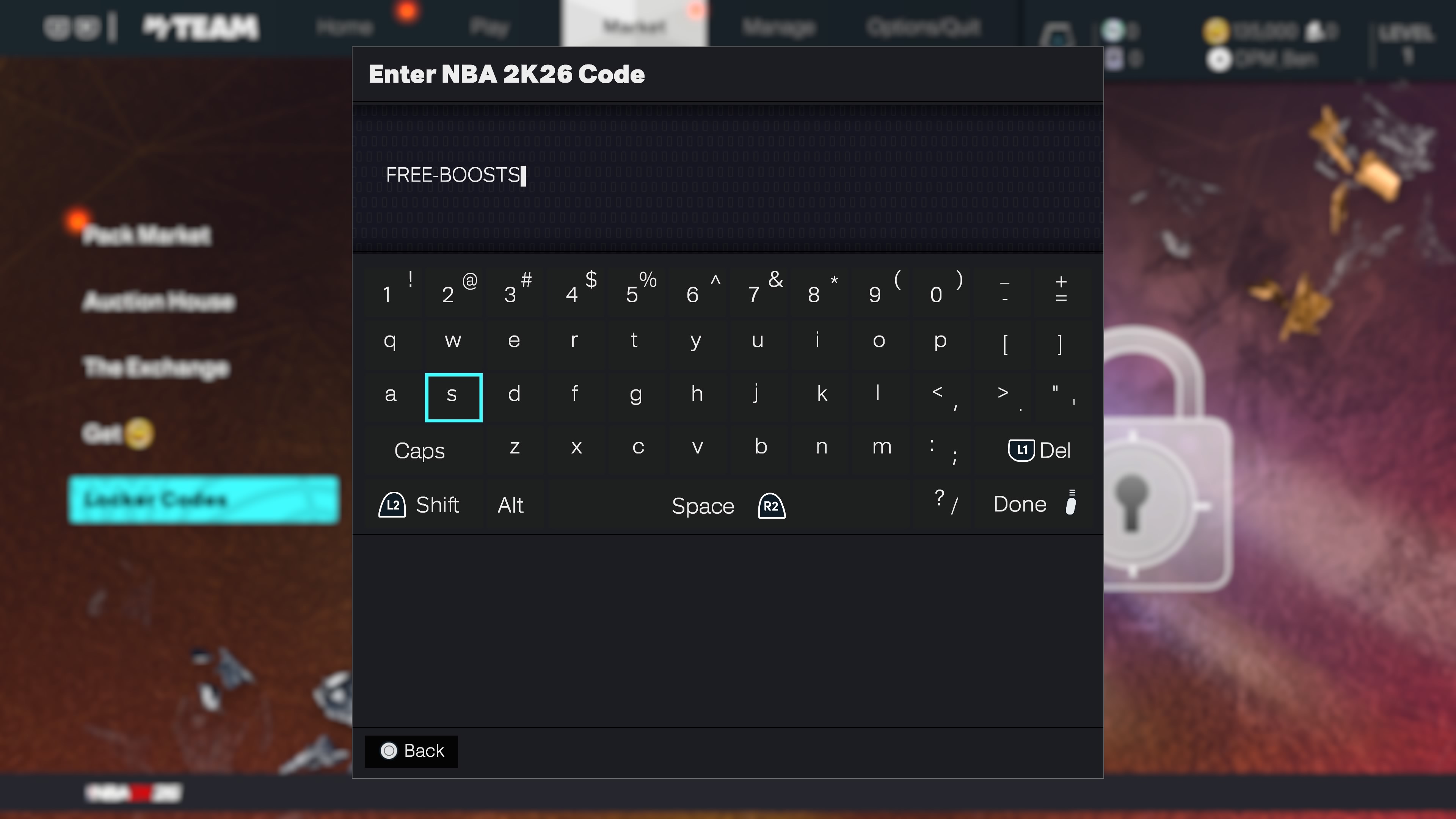 How to enter active NBA 2K26 locker codes