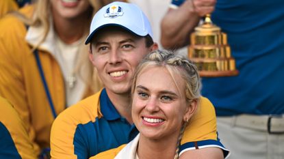 Matt Fitzpatrick and Katherine Gaal at the 2023 Ryder Cup