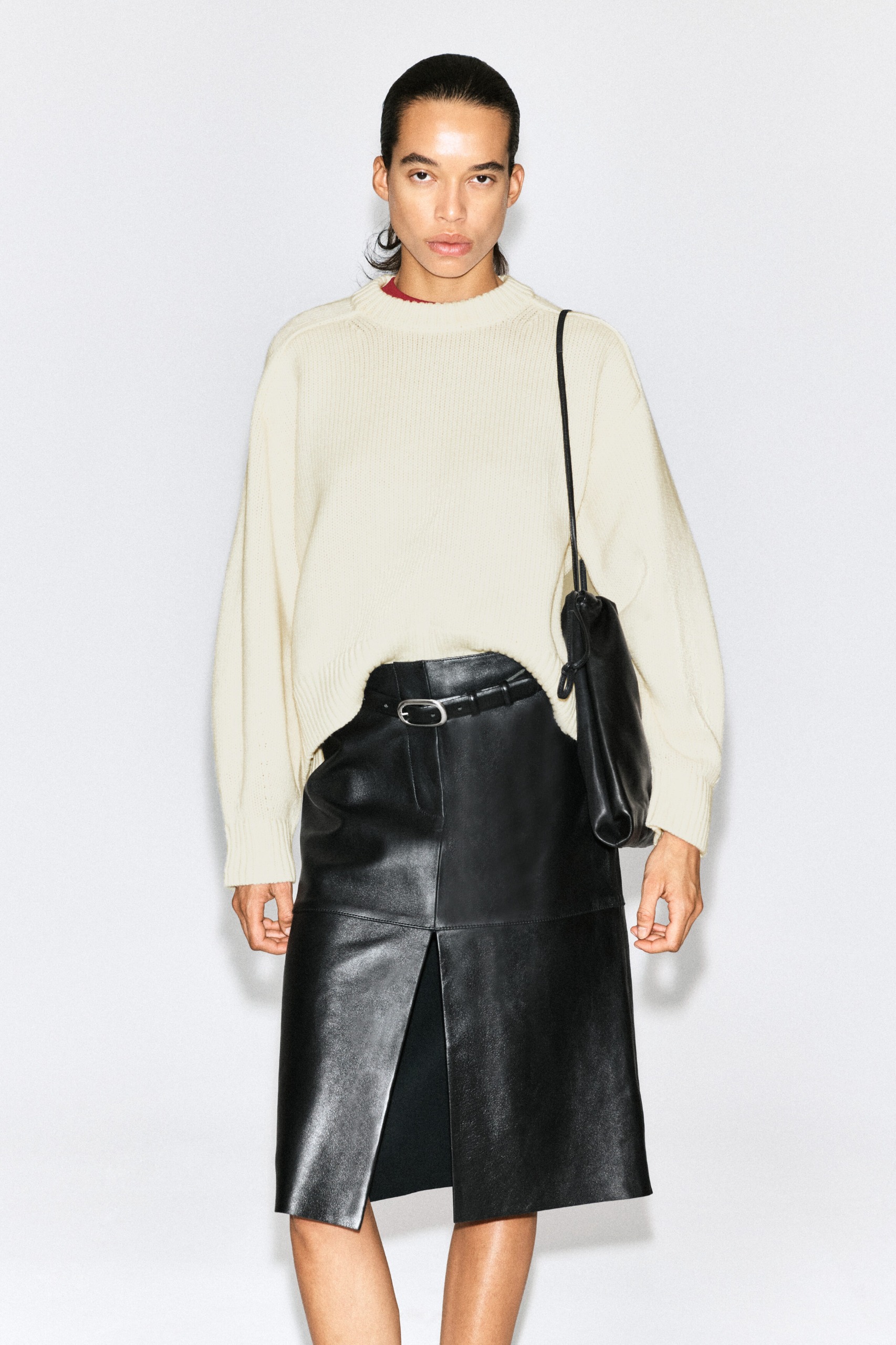 Rounded Wool Crew-Neck Sweater