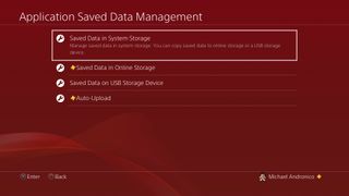 how to transfer data from PS4 to PS5 — saved data in system storage