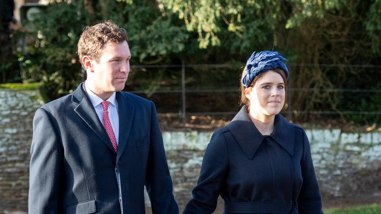 Princess Eugenie and Jack Brooksbank at church