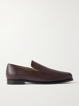 Alessio Textured-Leather Loafers