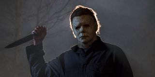 Michael Myers wielding his signature kitchen knife