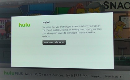 google tv hulu