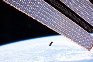 The European Space Agency's Qarman cubesat deploys from the International Space Station on a mission to burn up in Earth's atmosphere to study the physics of its own fiery reentry. Officially titled the "QubeSat for Aerothermodynamic Research and Measurements on Ablation," Qarman was ejected from the space station's Nanoracks cubesat dispenser on Feb. 19, 2020.