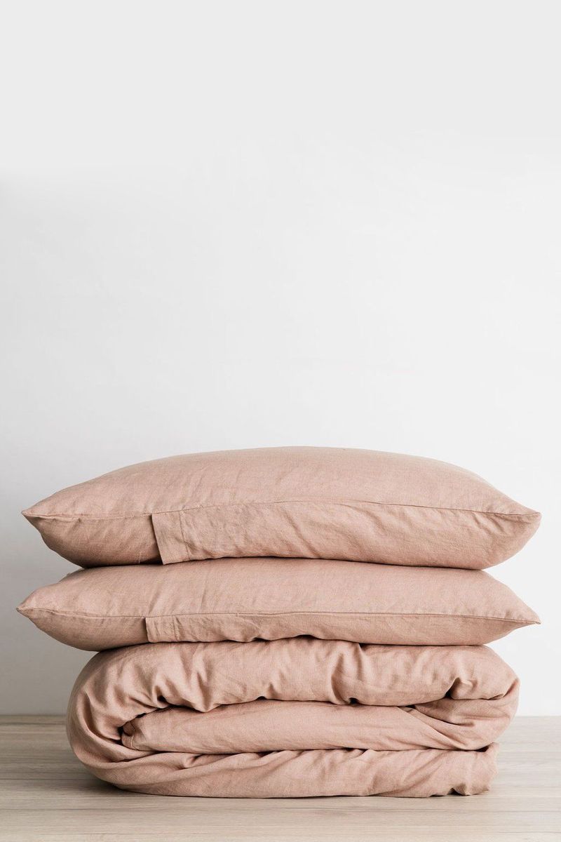 Cultiver Linen Duvet Cover Set in Fawn